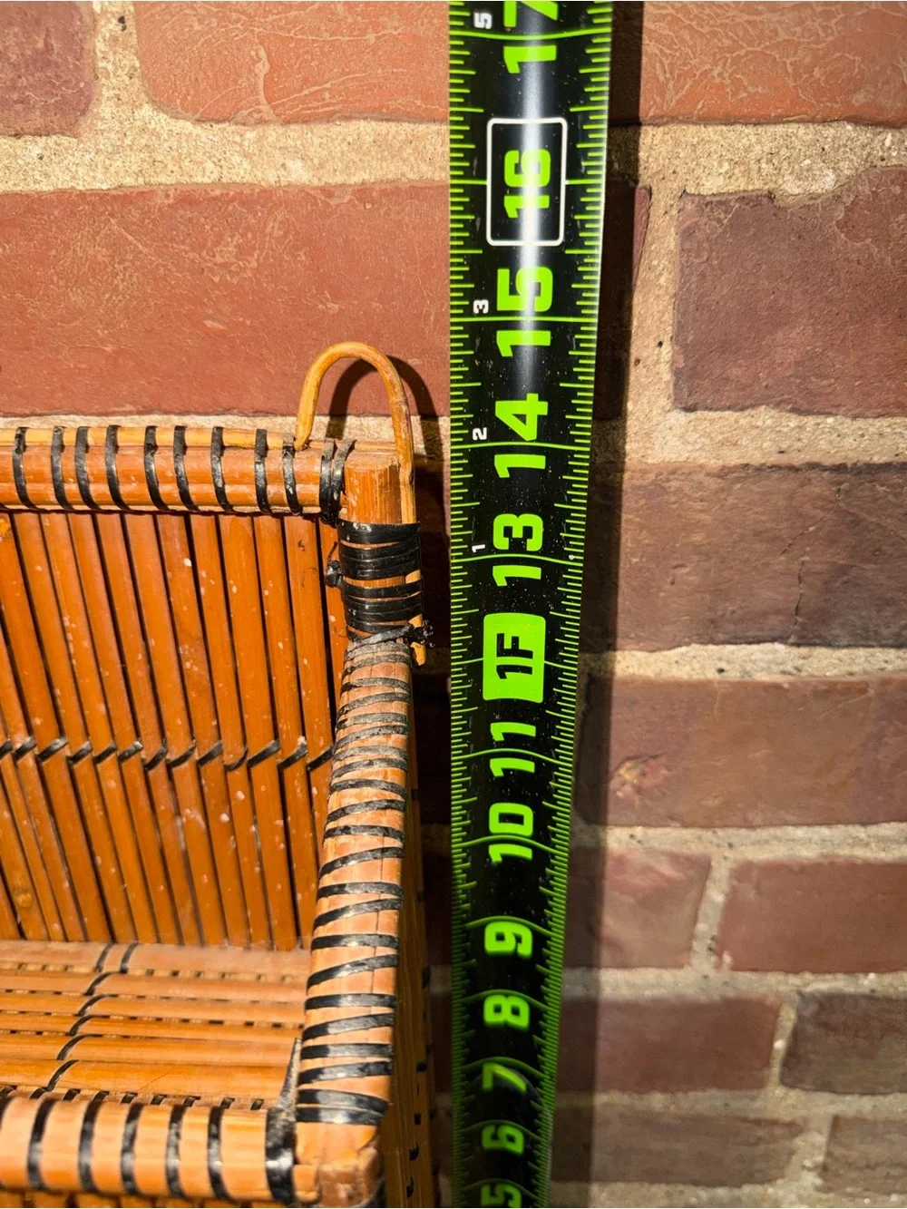 Handwoven Bamboo Spice Rack Organizer Orange Rattan Wall OrganizerThree Tier